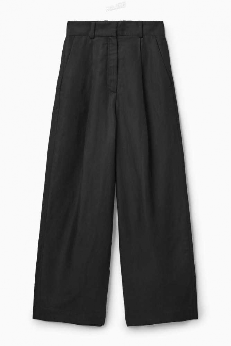 COS High-Waisted Weite-Leg Pants Hose Damen | 4185-EZDAU