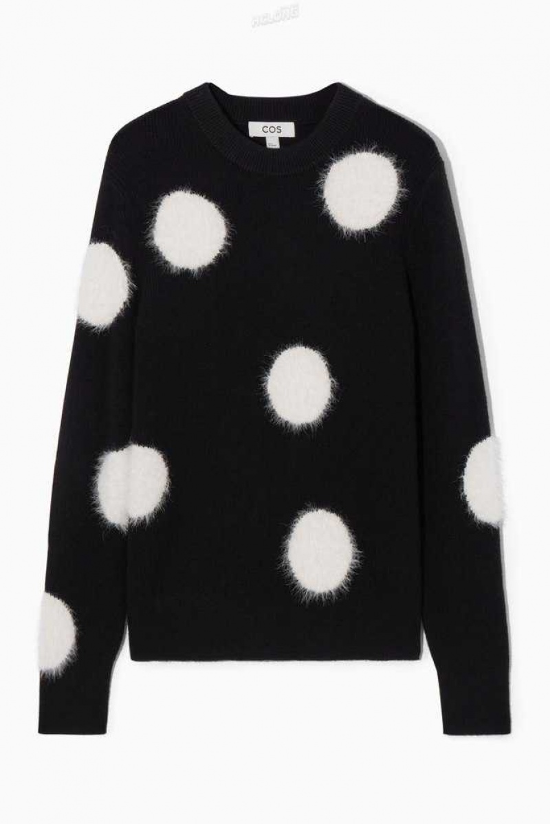 COS Intarsia-Knit Polka-Dot Wolle Pullover Pullover Damen | 4731-LVKOS