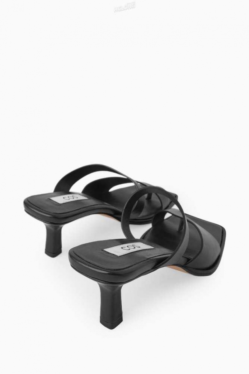 COS Kappe-Tanga Absatz Sandals Sandalen Damen | 7485-LWFVJ