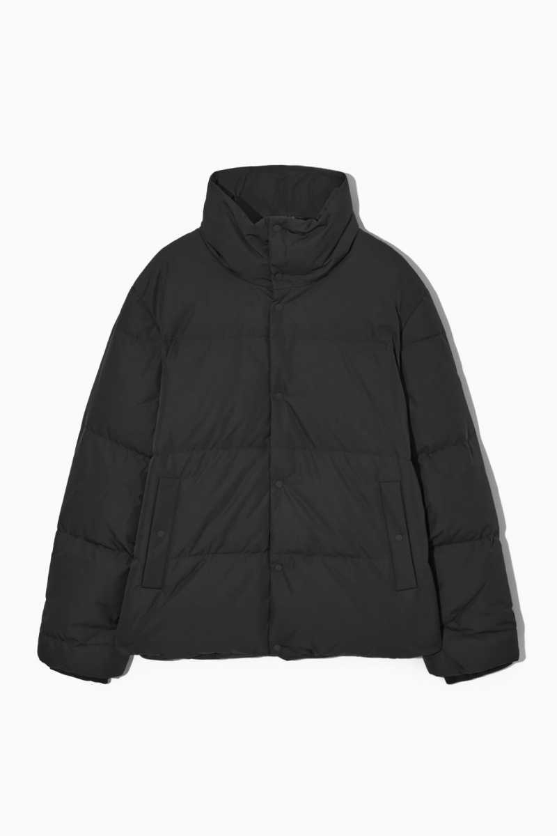 COS Kurzes Puffer Jacken Herren Schwarz | 3205-FOQHN