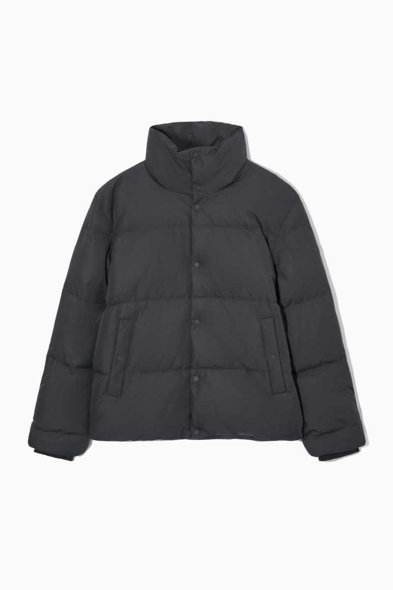 COS Kurzes Puffer Jacken Herren Schwarz | 0792-IYAGT