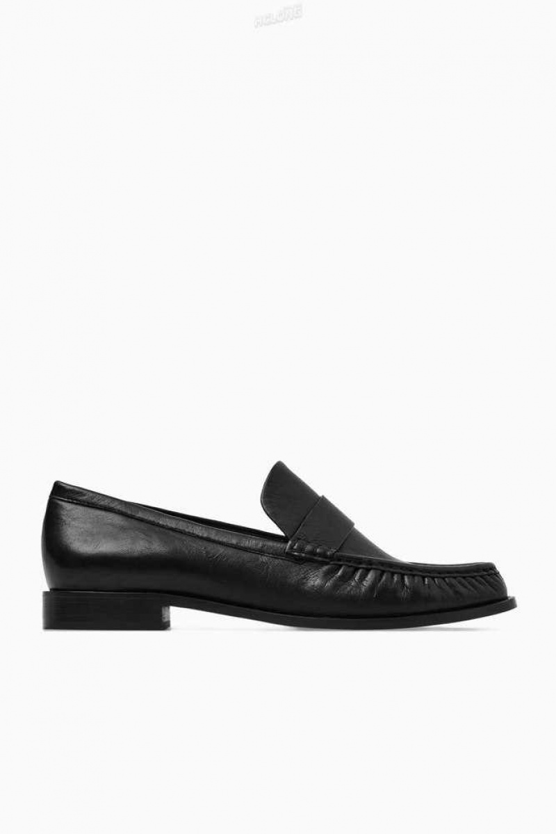 COS Leder Loafers Halbschuhe Damen | 0968-NFPCK