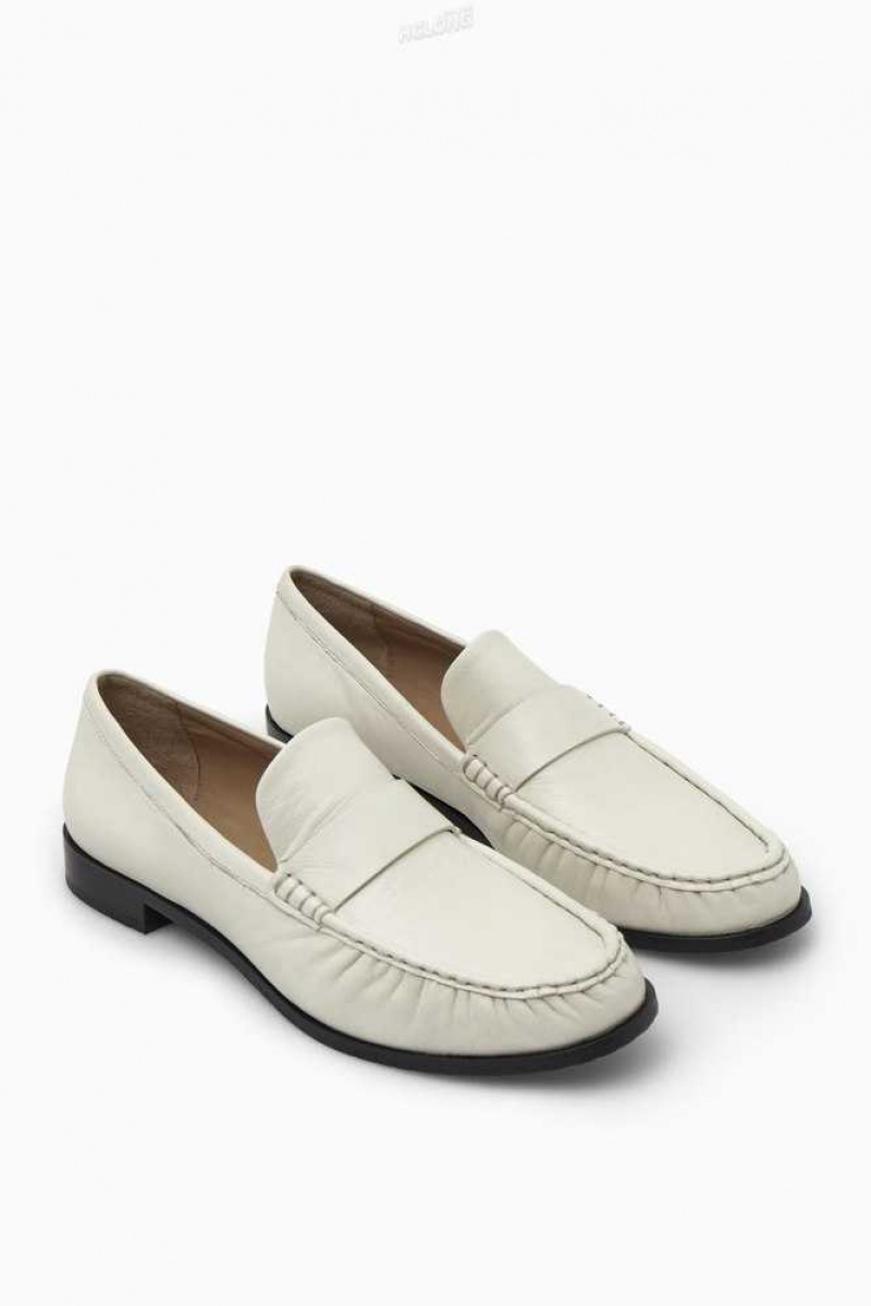 COS Leder Loafers Halbschuhe Damen | 7345-VXJPS