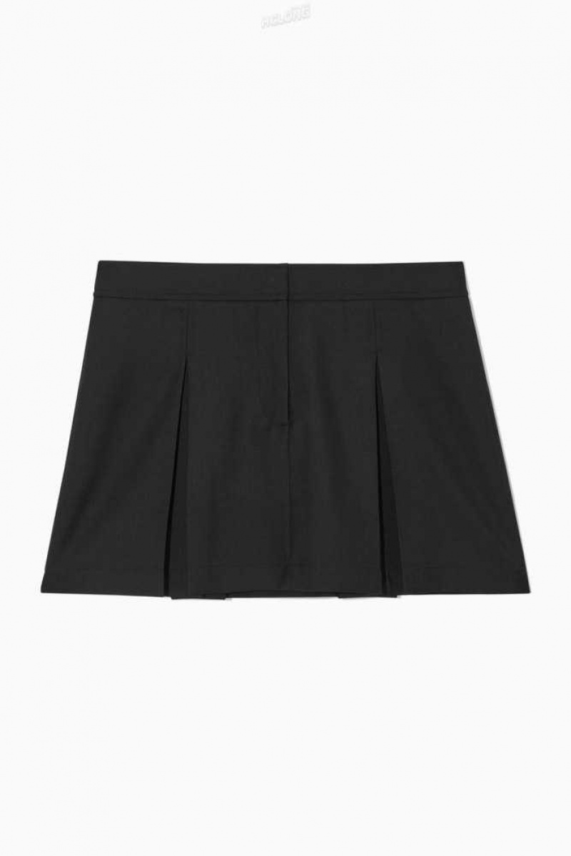 COS Low-Rise Falten Wolle Mini Skirt Röcke Damen | 9014-MUBJO