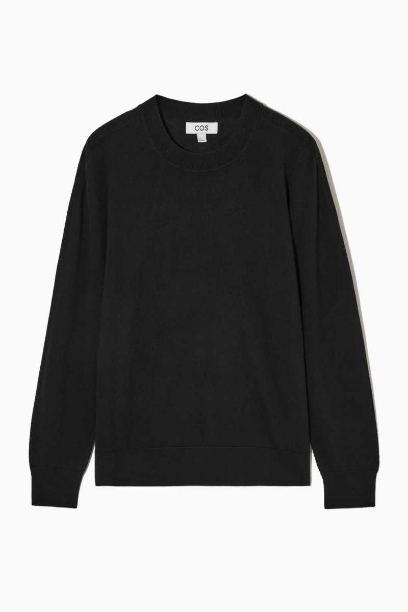 COS Merino Wolle Pullover Damen Schwarz | 6079-HMCQI