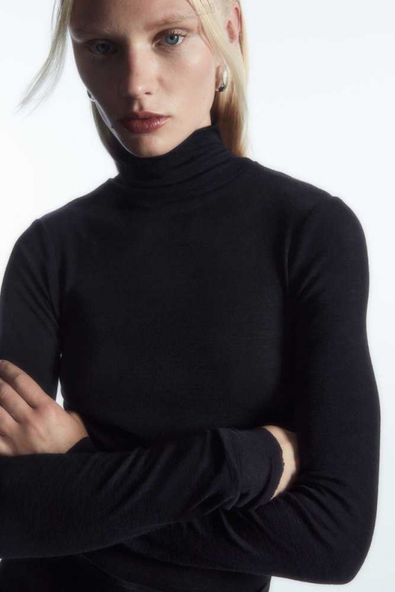 COS Merino Wolle Turtleneck Top Oberteile Damen | 5163-ANYKC