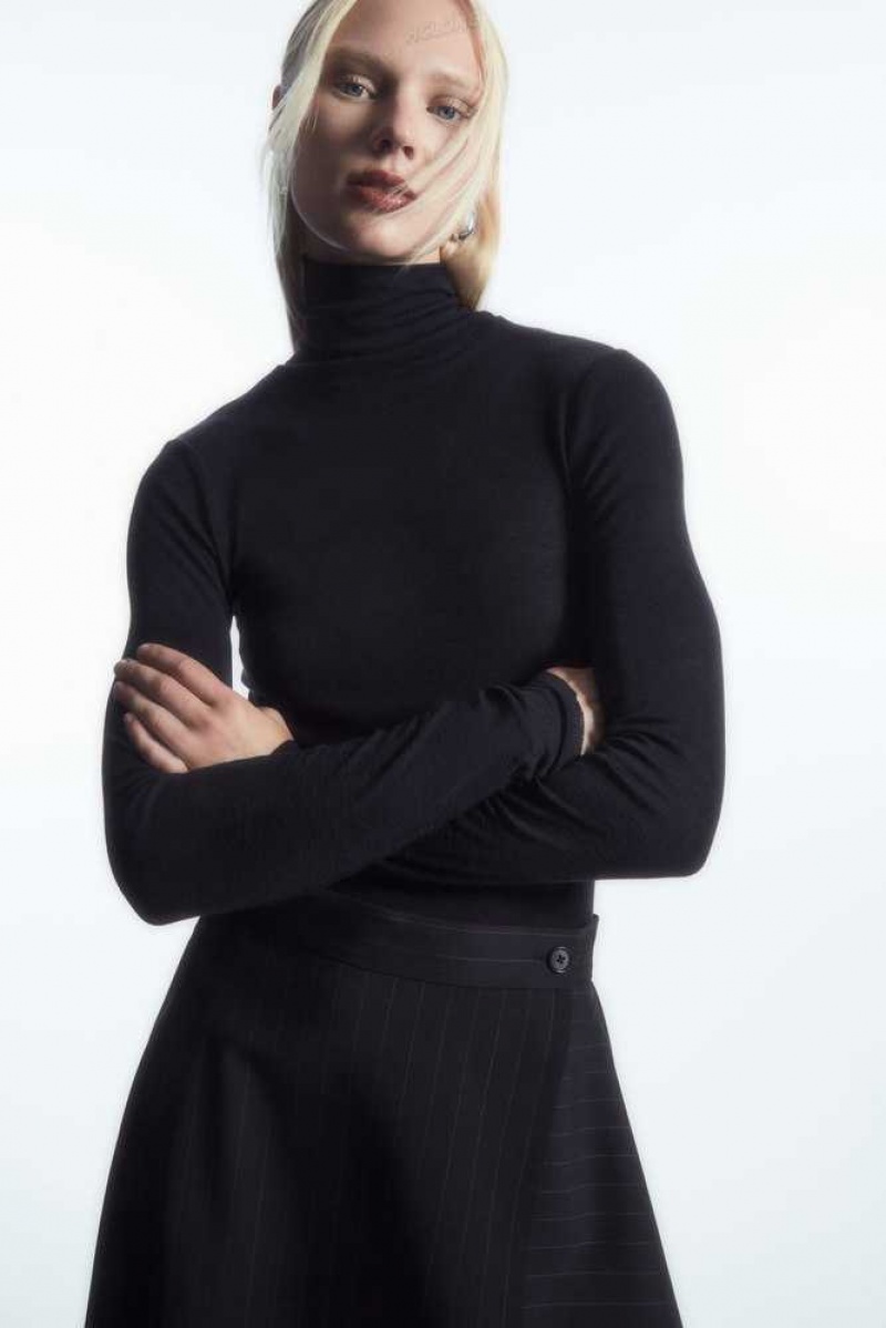 COS Merino Wolle Turtleneck Top Oberteile Damen | 5163-ANYKC