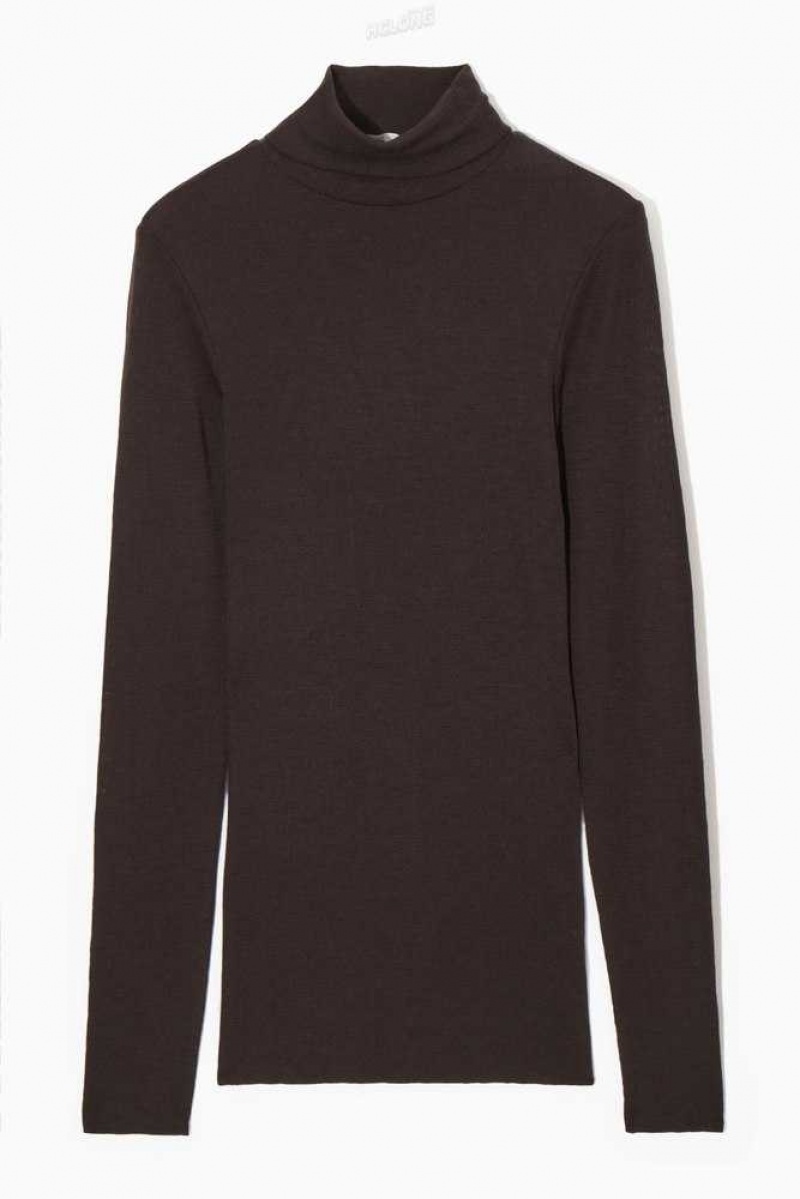 COS Merino Wolle Turtleneck Top Oberteile Damen | 1593-VSNDK