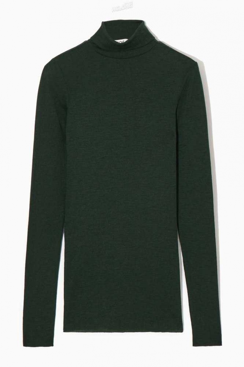 COS Merino Wolle Turtleneck Top Oberteile Damen | 4307-SVQWE