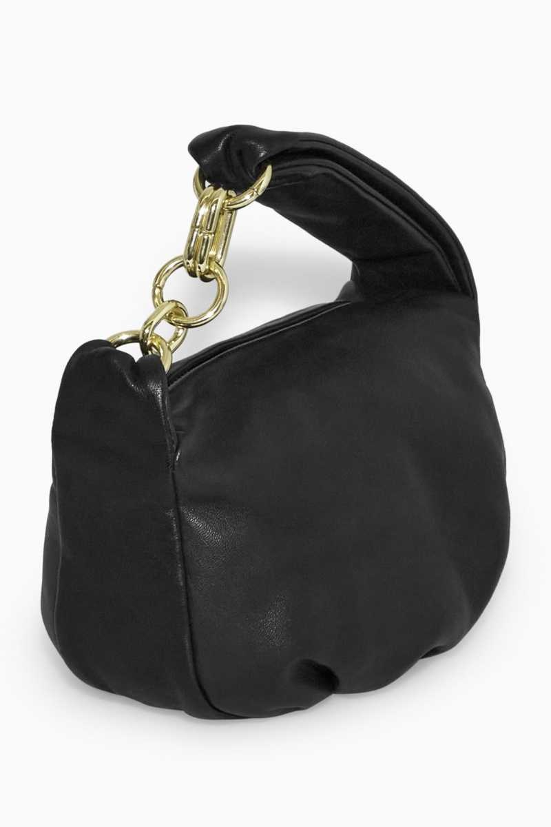 COS Micro Leder Chain Mini Tasche Damen Schwarz | 5367-NRMKT