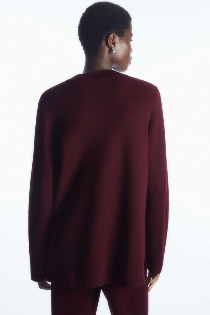 COS Milano-Knit Pullover Damen Bordeaux | 2391-OTUHL