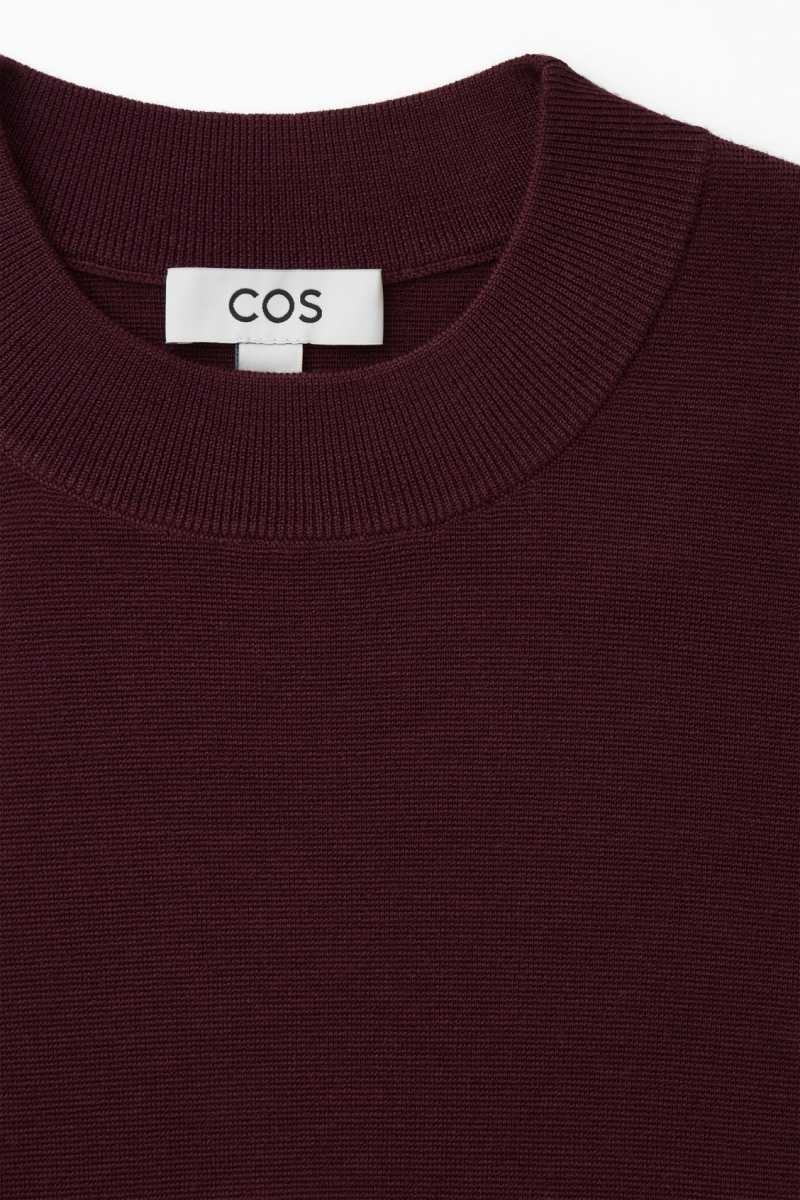 COS Milano-Knit Pullover Damen Bordeaux | 2391-OTUHL