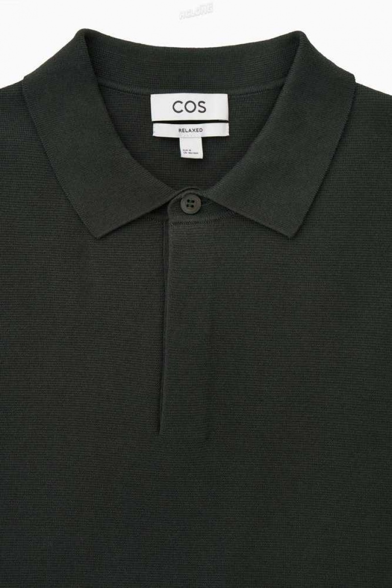 COS Minimal Gestrickt Polo Shirt Strickwaren Herren | 5931-NYZQP