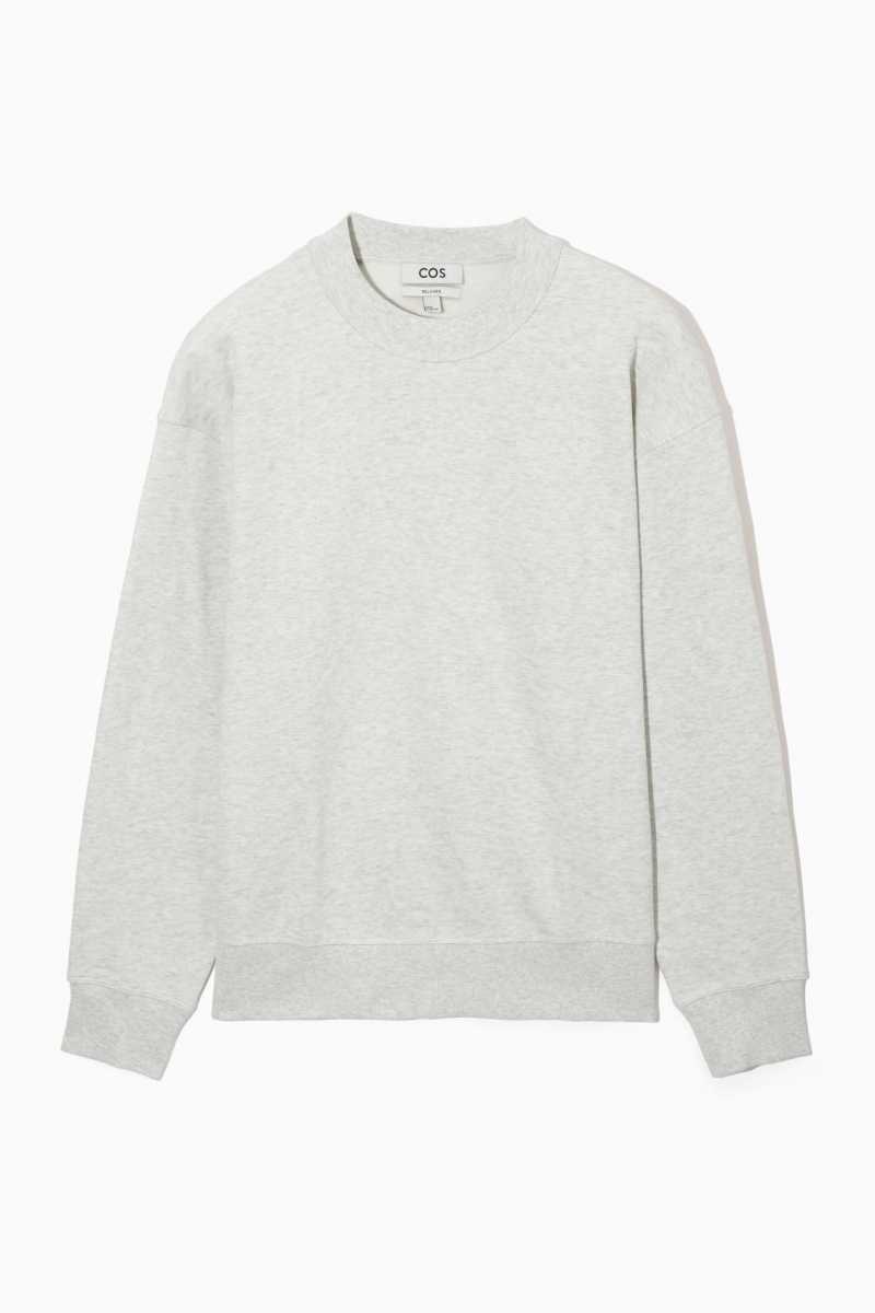 COS Mock-Neck Sweatshirts Herren Grau | 5291-UPNKT