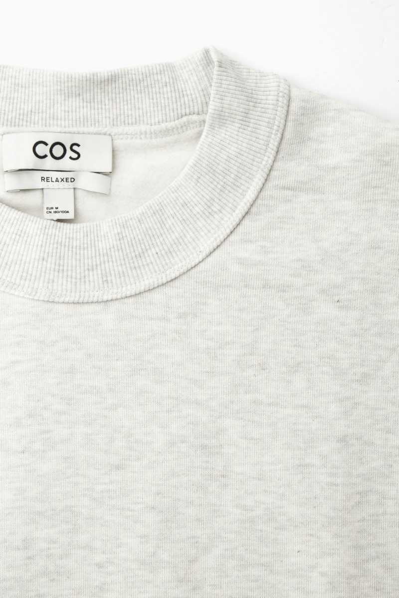 COS Mock-Neck Sweatshirts Herren Grau | 5291-UPNKT