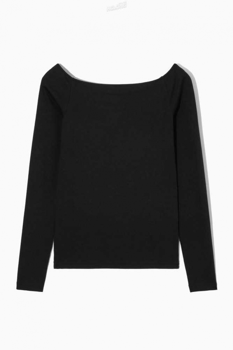 COS Off-The-Shoulder Scoop-Back Top Oberteile Damen | 1572-FPTEQ