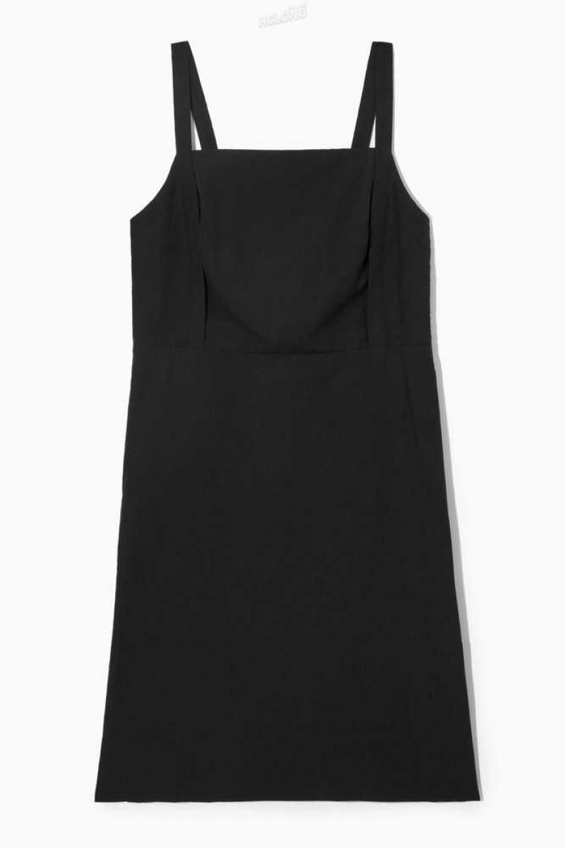 COS Open-Back Mini Pinafore Kleider Kleid Damen | 4631-AJZGP