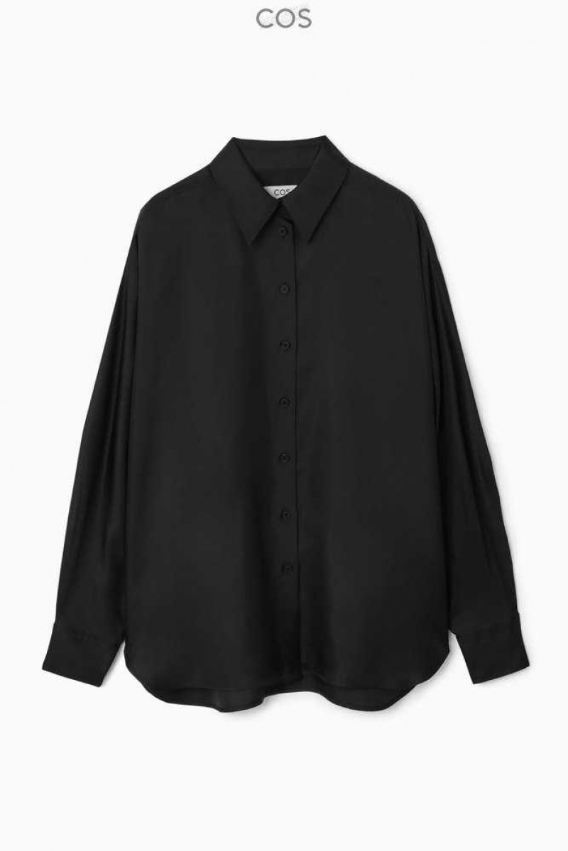 COS Oversized Batwing-Sleeve Silk Shirt Hemd Damen | 7856-YCDOP