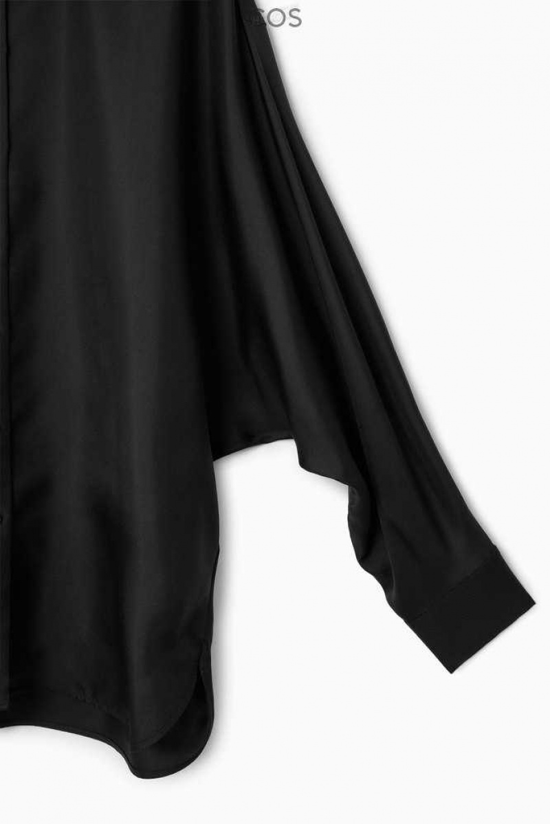 COS Oversized Batwing-Sleeve Silk Shirt Hemd Damen | 7856-YCDOP