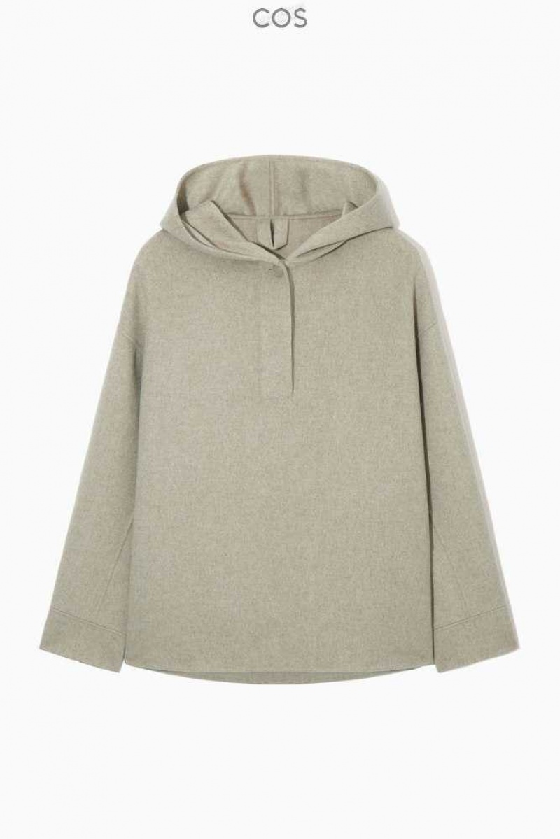 COS Oversized Double-Faced Wolle Hoodie Oberteile Damen | 1809-XYPKS