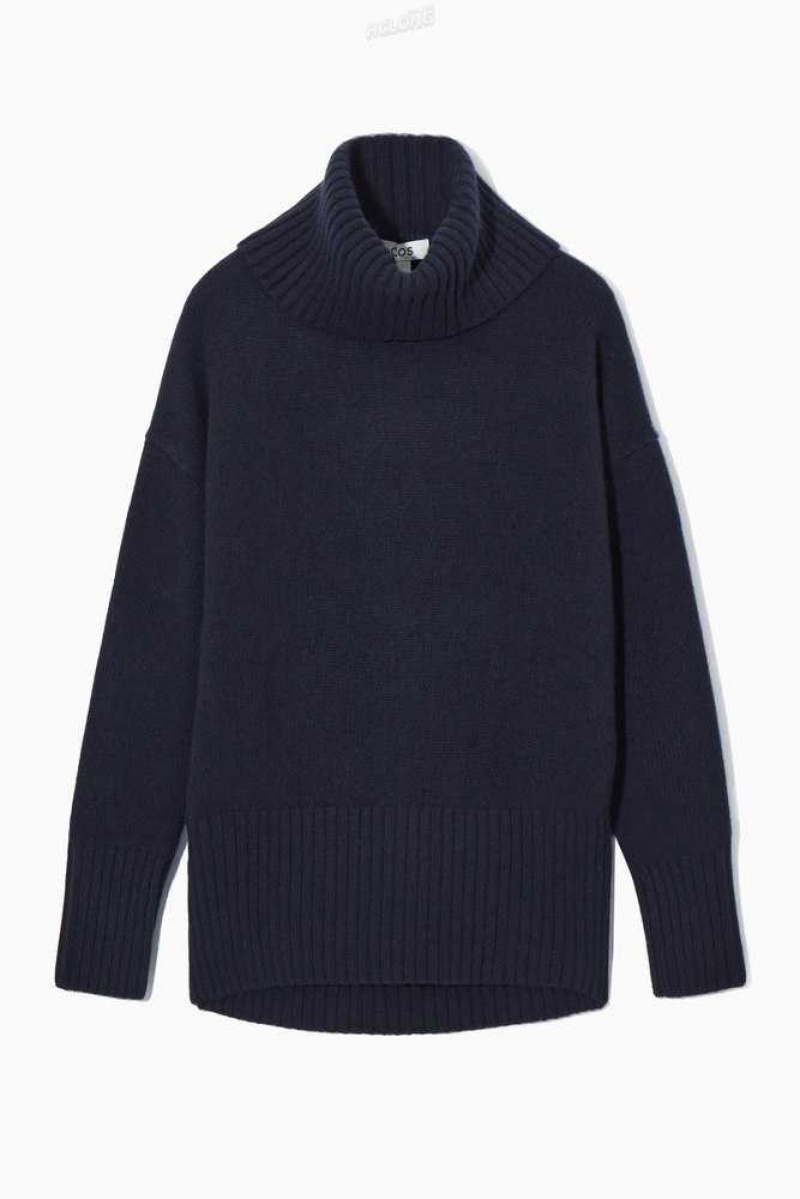 COS Oversized Pure Cashmere Roll-Neck Jumper Pullover Damen | 8539-NYDUX