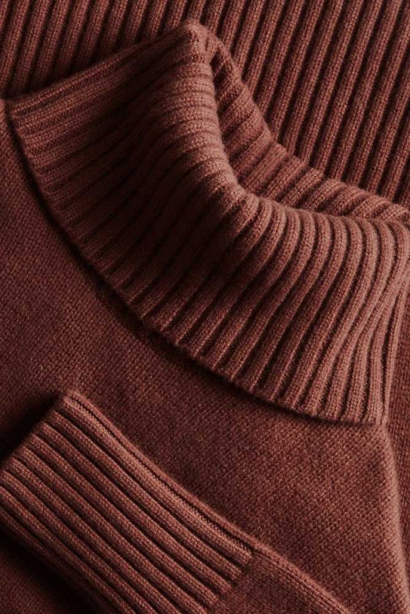 COS Oversized Pure Cashmere Roll-Neck Pullover Pullover Damen | 8501-OIZHD