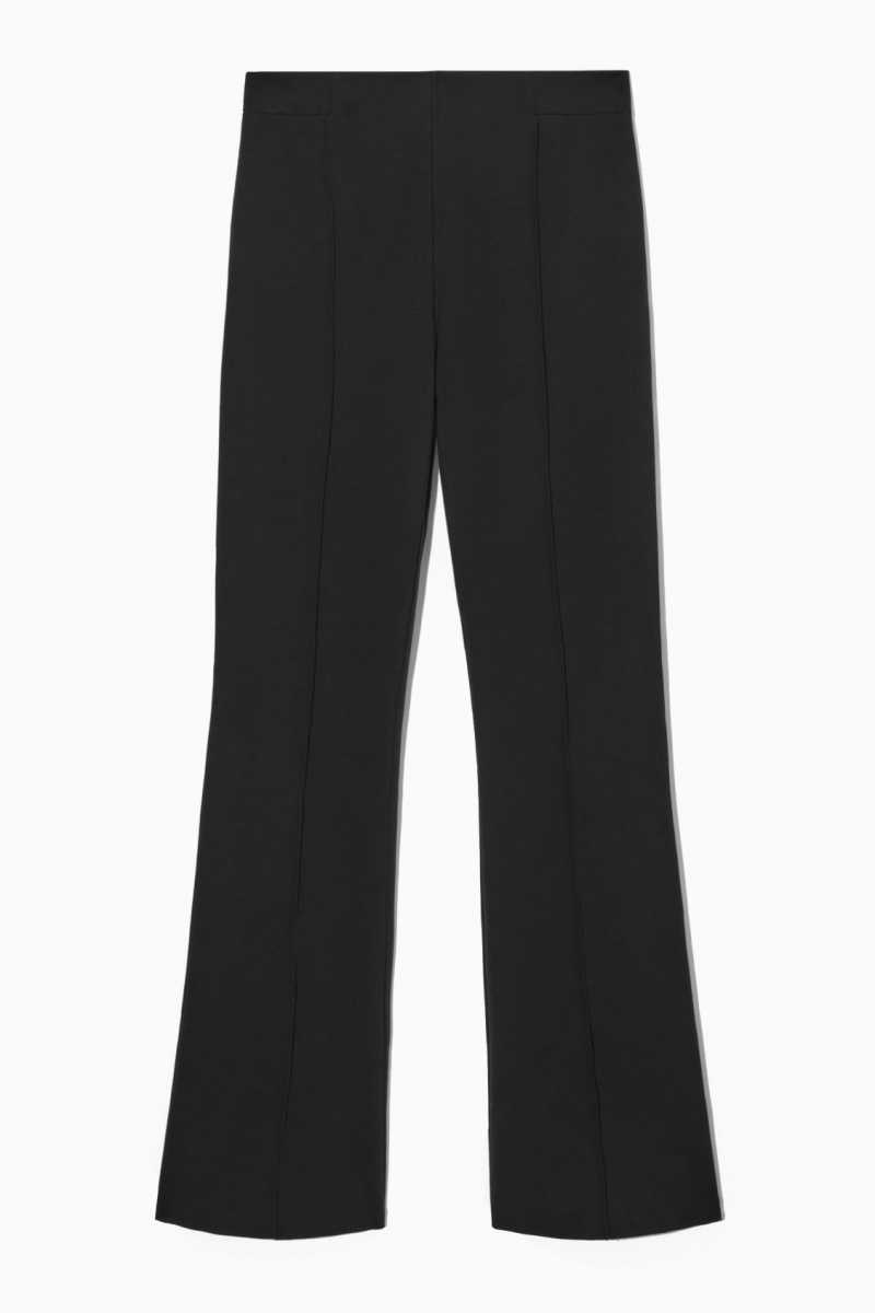 COS Pintucked Kick-Flare Hose Damen Schwarz | 9168-KTGAP