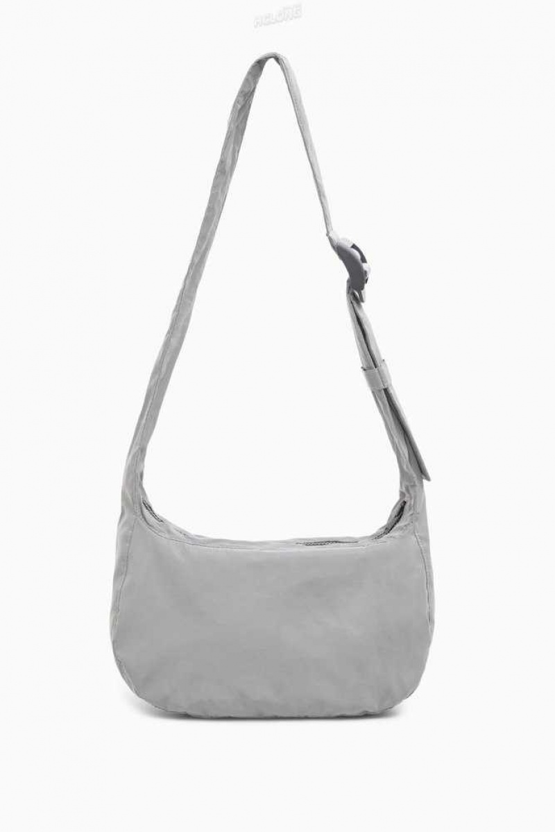 COS Reflective Crossbody Saddle Bag Taschen Herren Silber | 3165-SLEZK