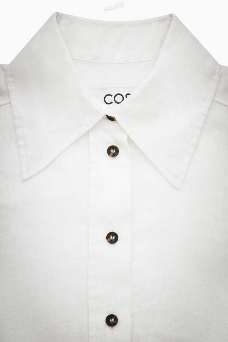 COS Regular-Fit Linen Shirt Hemd Damen | 2794-JPLFX