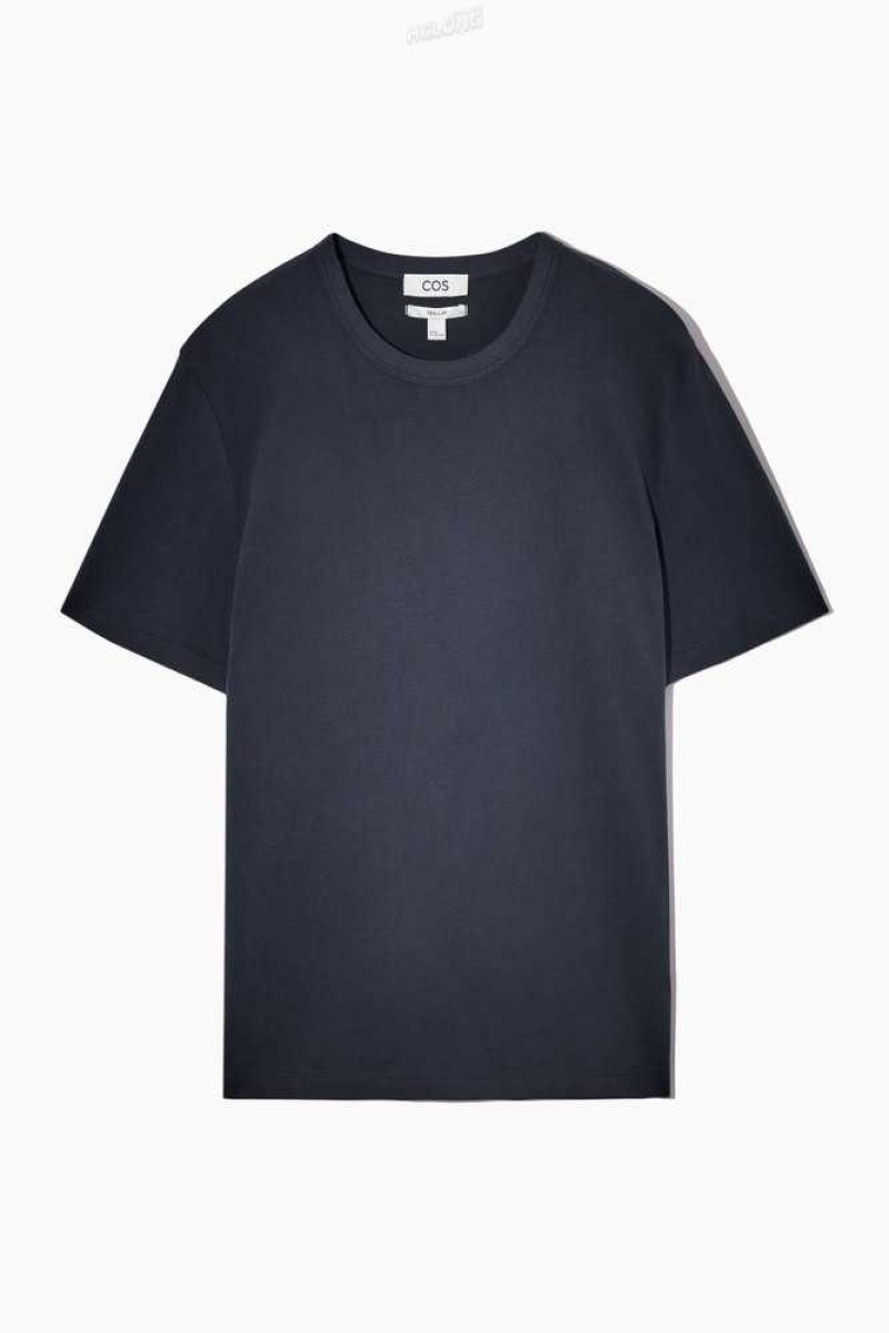 COS Regular-Fit Mid-Weight Brushed T-Shirt T-shirts Herren | 8741-SKHGJ