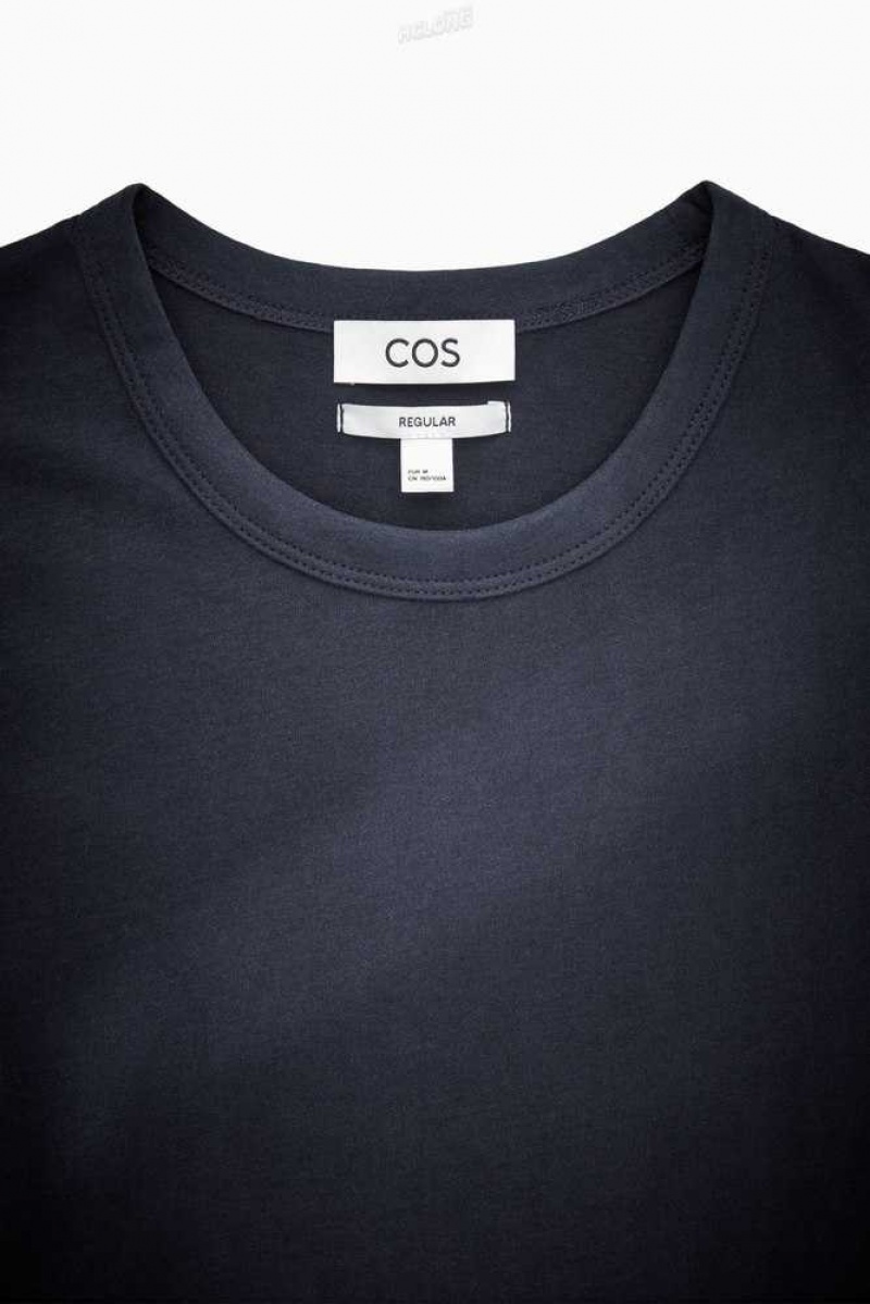 COS Regular-Fit Mid-Weight Brushed T-Shirt T-shirts Herren | 8741-SKHGJ