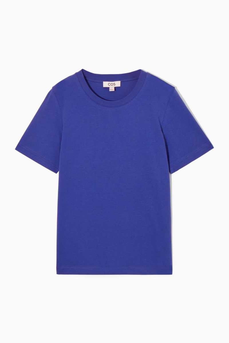 COS Regular Fit T-shirts Damen Hellblau | 4178-FBVSO