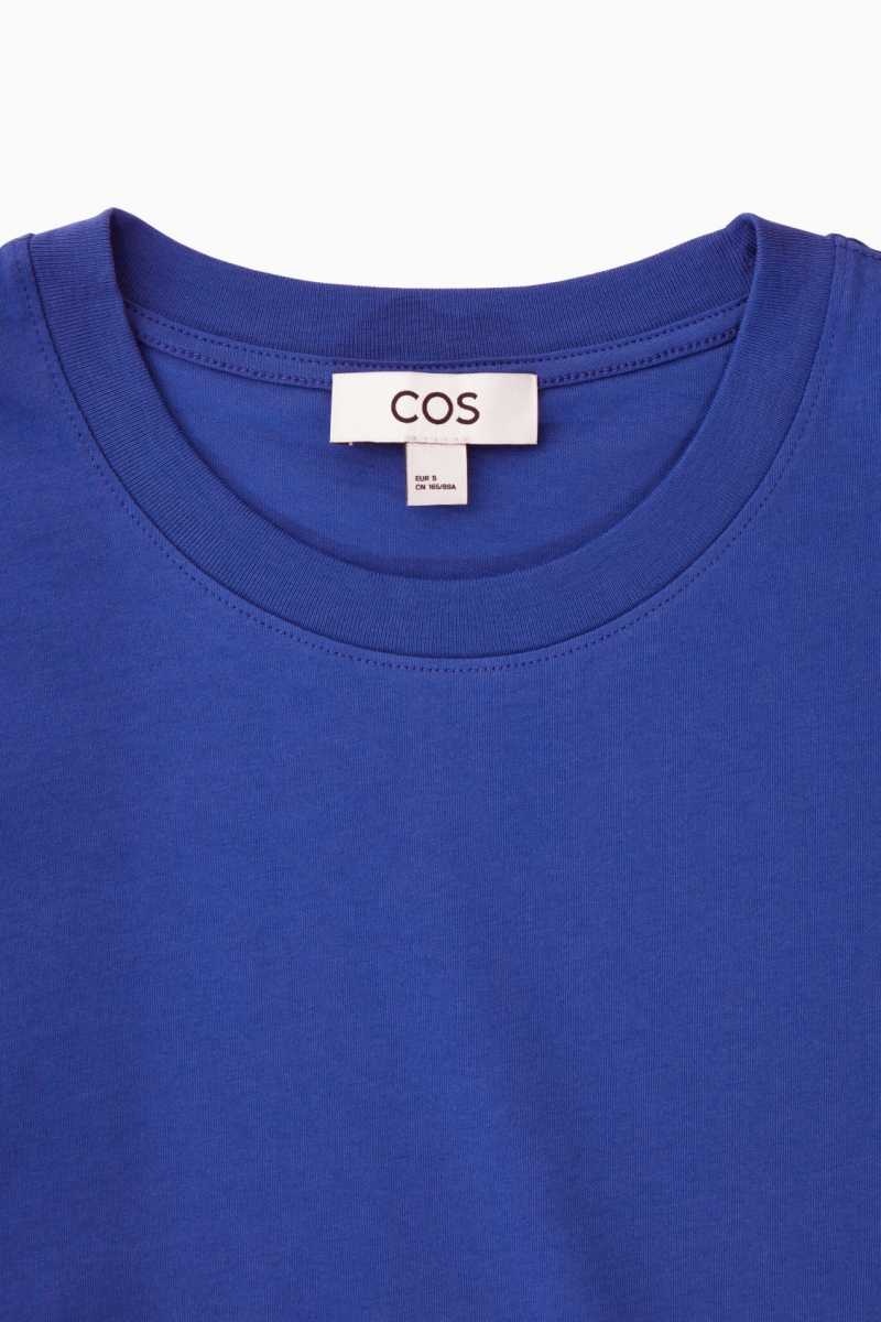 COS Regular Fit T-shirts Damen Hellblau | 4178-FBVSO