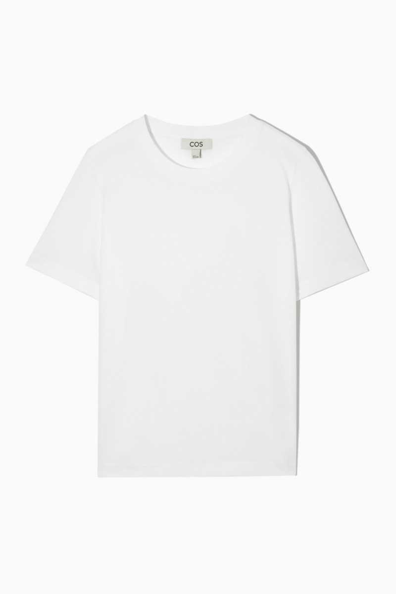 COS Regular Fit T-shirts Damen Weiß | 3678-MZQGI