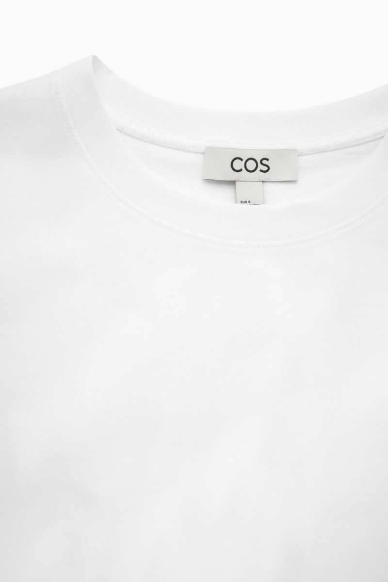 COS Regular Fit T-shirts Damen Weiß | 3678-MZQGI