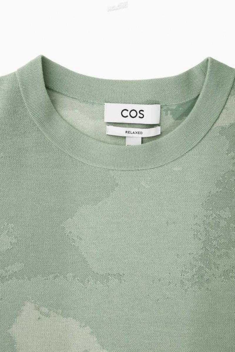 COS Relaxed-Fit Jacquard T-Shirt T-shirts Herren | 2694-OCGLU