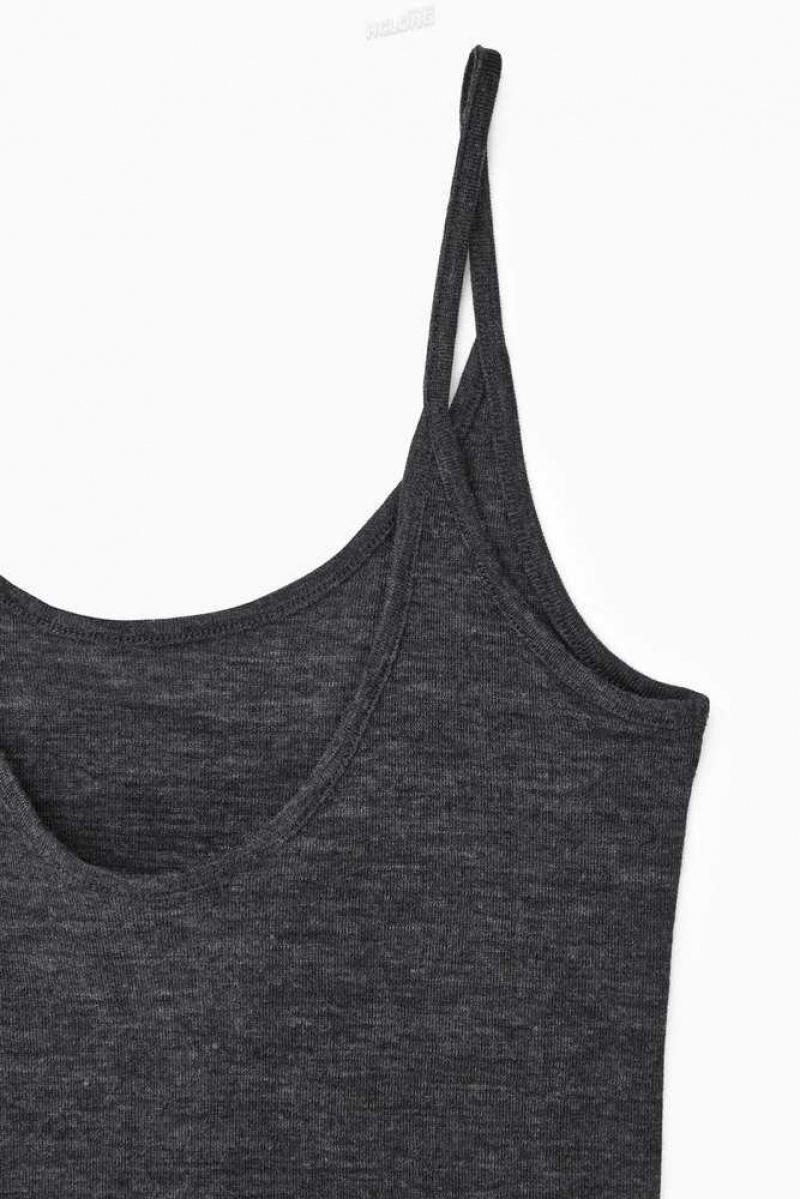 COS Scoop-Neck Merino Wolle Tank Top Loungewear Damen | 8620-JLBHO