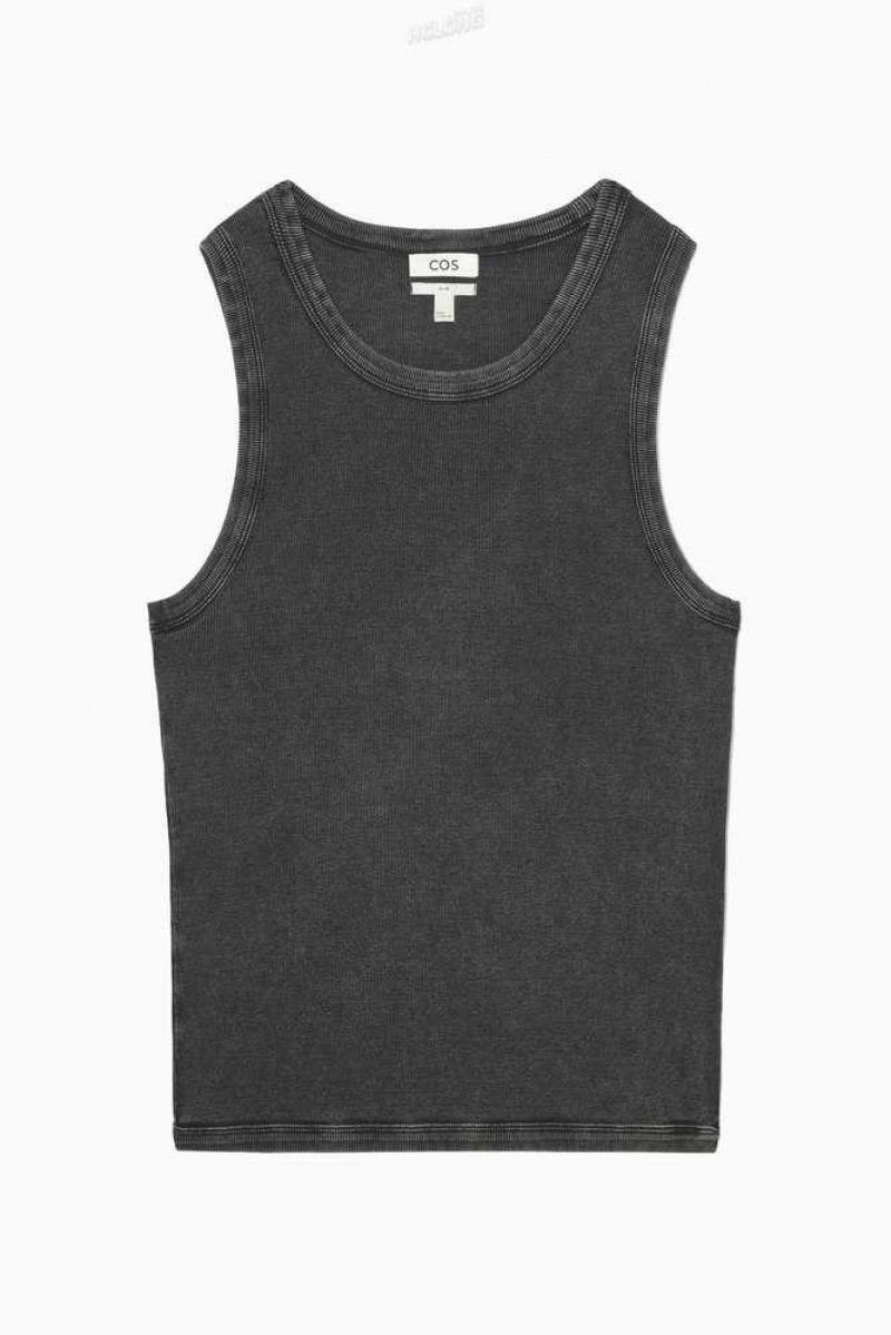 COS Slim-Fit Acid-Wash Tank Top Oberteile Herren | 0162-JIEKG