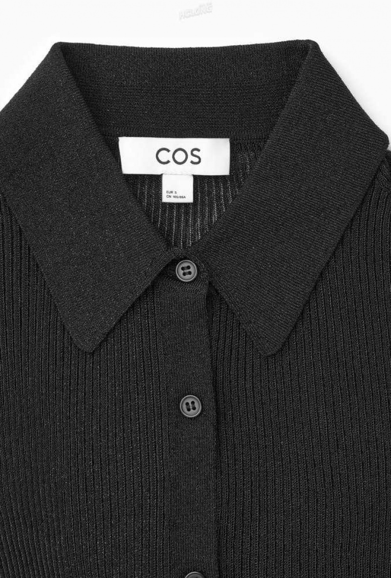 COS Sparkly Gerippt-Knit Shirt Pullover Damen | 9784-AHLPT