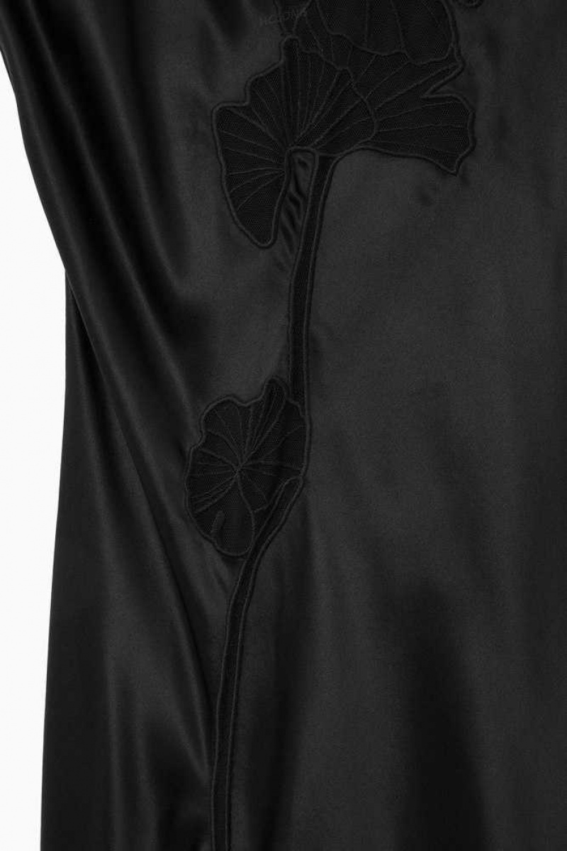 COS Spitze-Paneled Silk Slip Kleider Kleid Damen | 2395-KPBJX