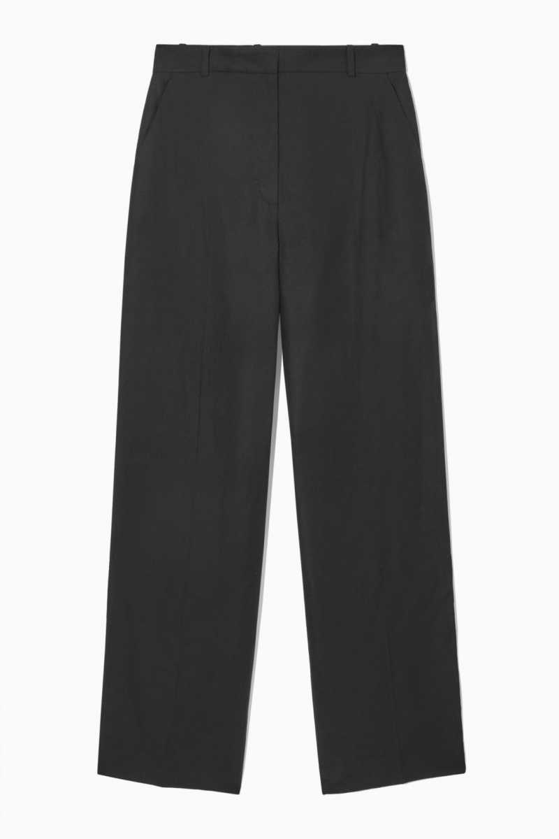 COS Tailored Gerade-Leg Hose Damen Schwarz | 2987-UZKOM