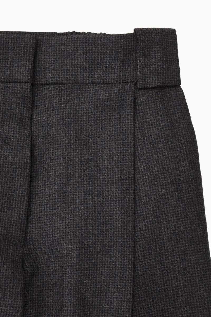 COS Tailored Wolle-Flannel Culottes Hose Damen Dunkelgrau | 5362-EJXNH