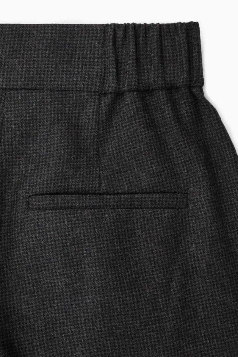 COS Tailored Wolle-Flannel Culottes Hose Damen Dunkelgrau | 5362-EJXNH