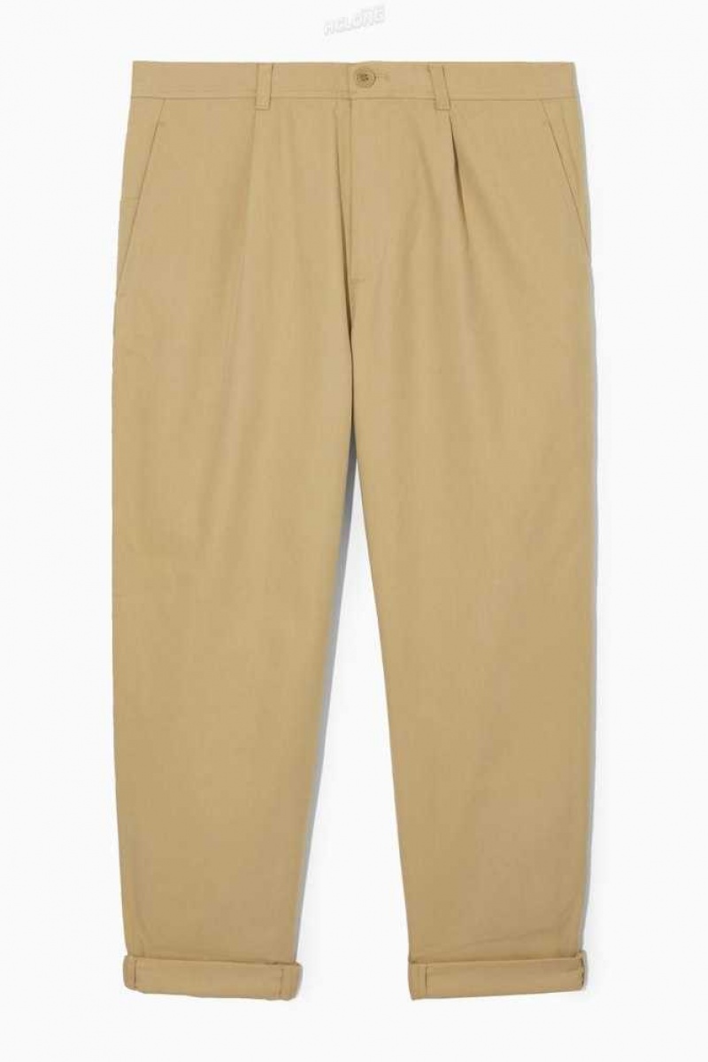 COS Tapered Falten Twill Chinos Anzughosen Herren | 9086-WSITA