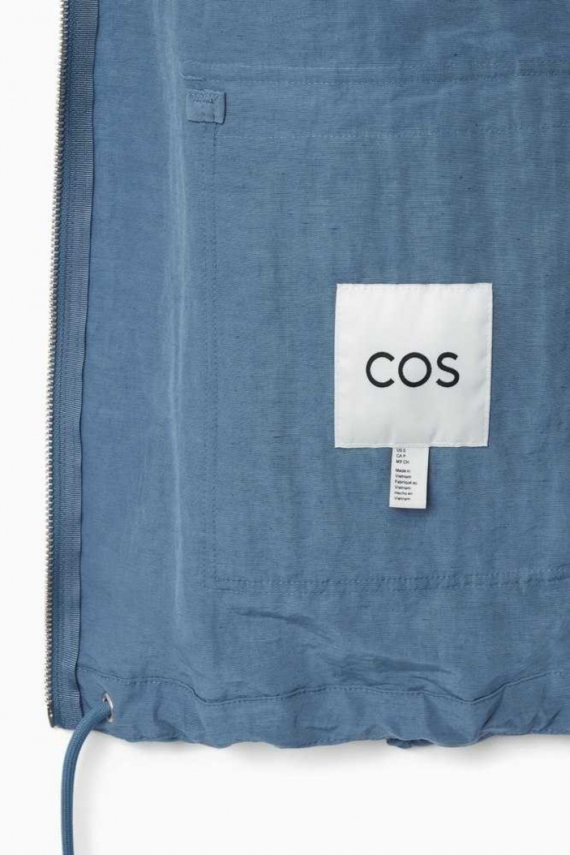 COS Technical Linen-Blend Mit Kapuze Jacken Damen | 1782-NTSPF