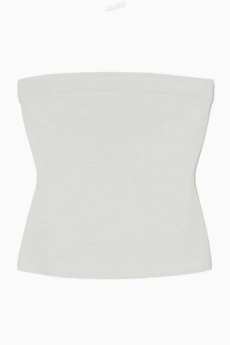 COS Textured Bandeau Top Oberteile Damen | 3406-GUCKD