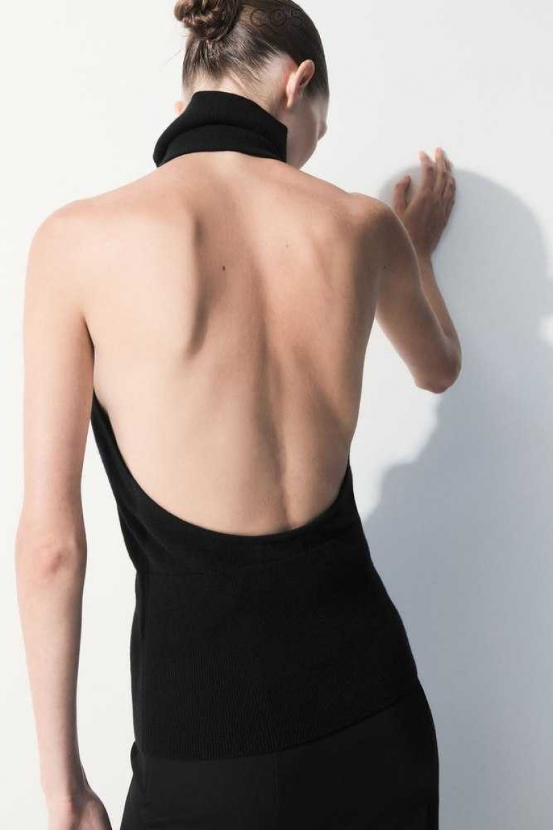 COS The Backless Cashmere Top Pullover Damen | 5937-FSCYT