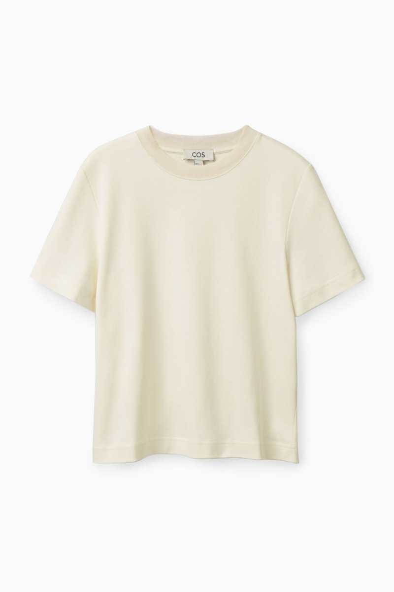 COS The Clean Cut T-shirts Damen Hellbeige | 1407-KSEJT