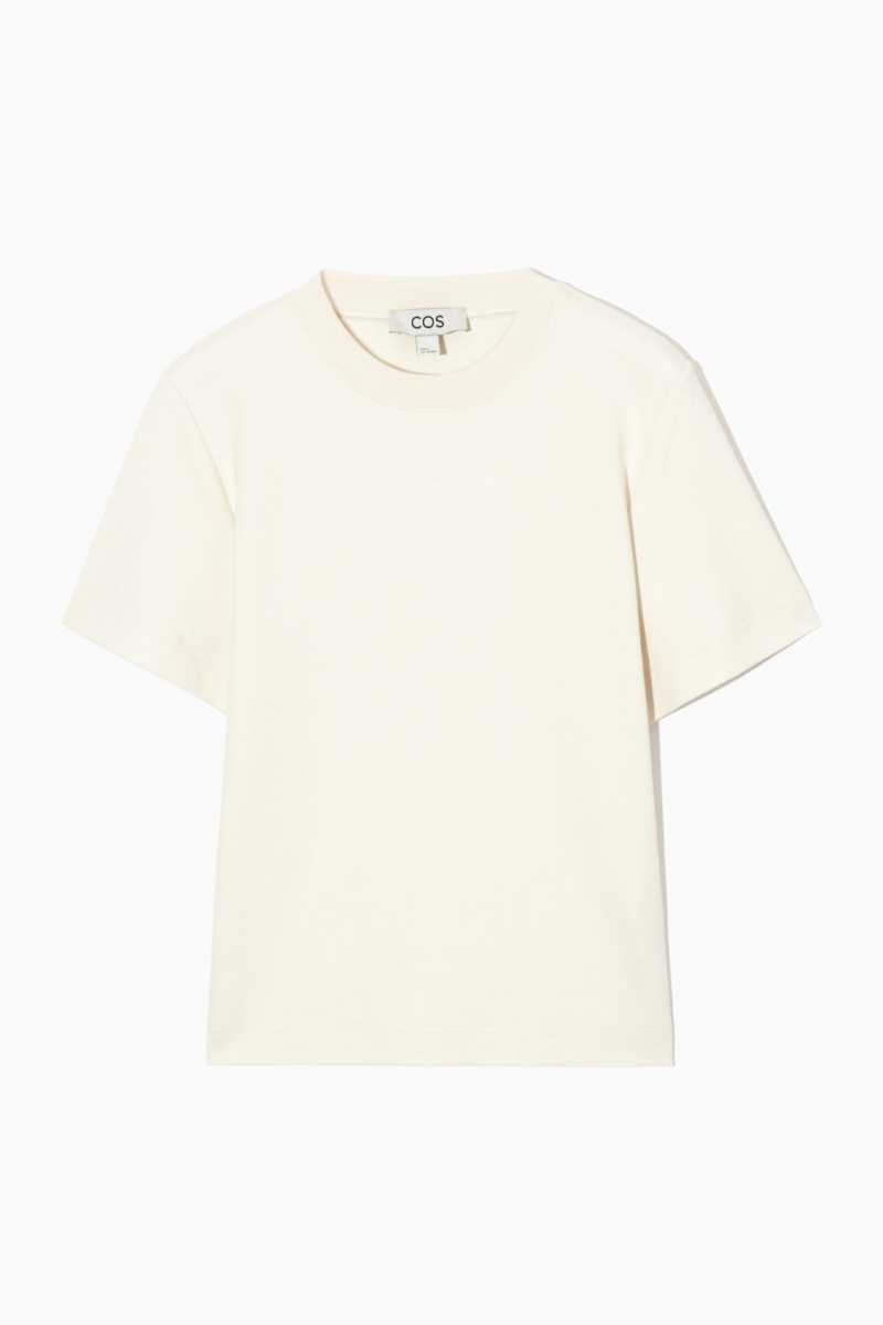 COS The Clean Cut T-shirts Damen Hellbeige | 1407-KSEJT