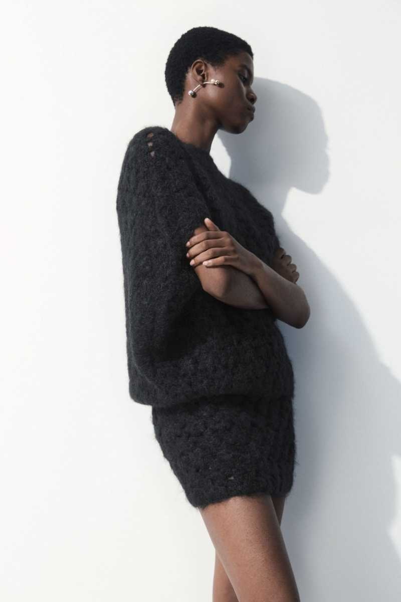 COS The Crochet-Knit Mini Röcke Damen Schwarz | 1879-BREWN